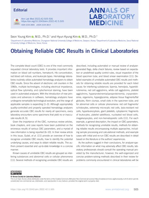 validity of cbc results|Obtaining Reliable CBC Results in Clinical Laboratories .
